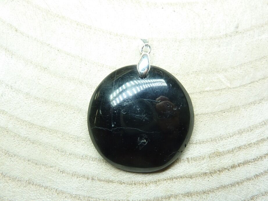 Pendentif tourmaline noire argent 925 ref 2703