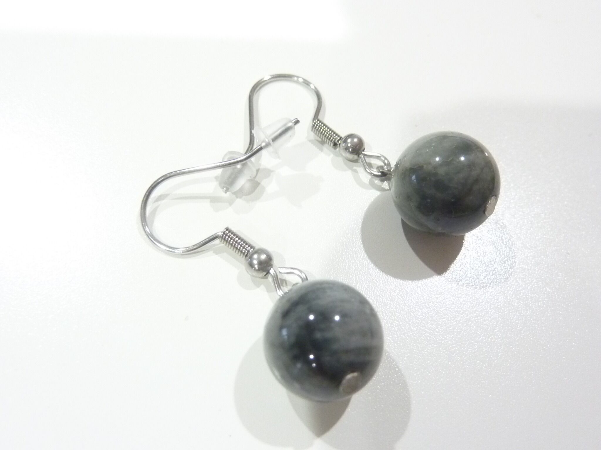 Boucles d'oreilles Oeil de chat (Chrysobéryl) – Image 2